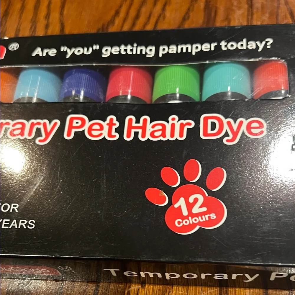 1 pack with 12 colorsTemporary Pet Hair Dye Set
